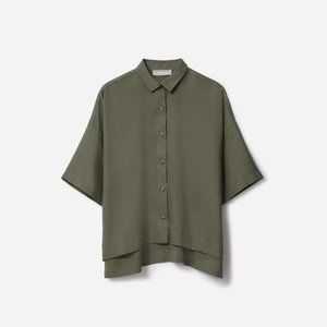 NWT - BRAND NEW - Everlane - The Drapey Square Shirt - Kalamata - Size XL